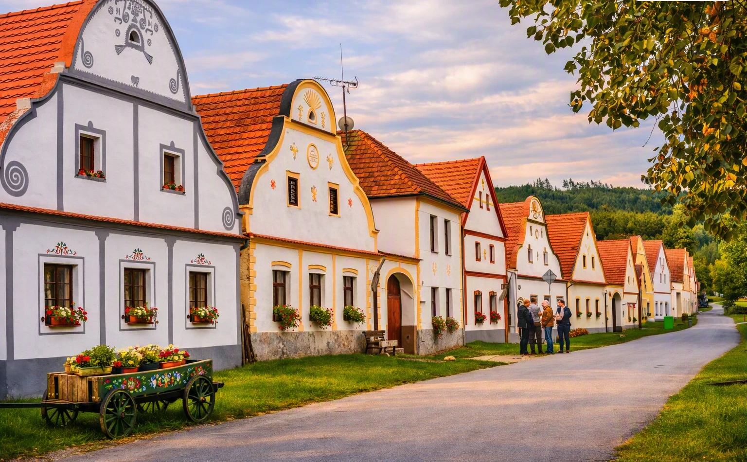 Baroque folk houses in a UNESCO village